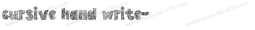 cursive hand write字体转换
